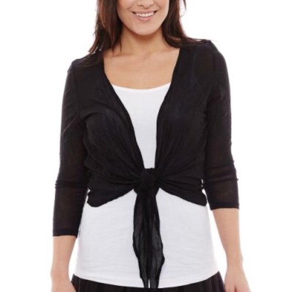 NWT💋 APT. 9 LIGHTWEIGHT SHRUG CROP TOP PS PM PXL - Picture 3 of 6